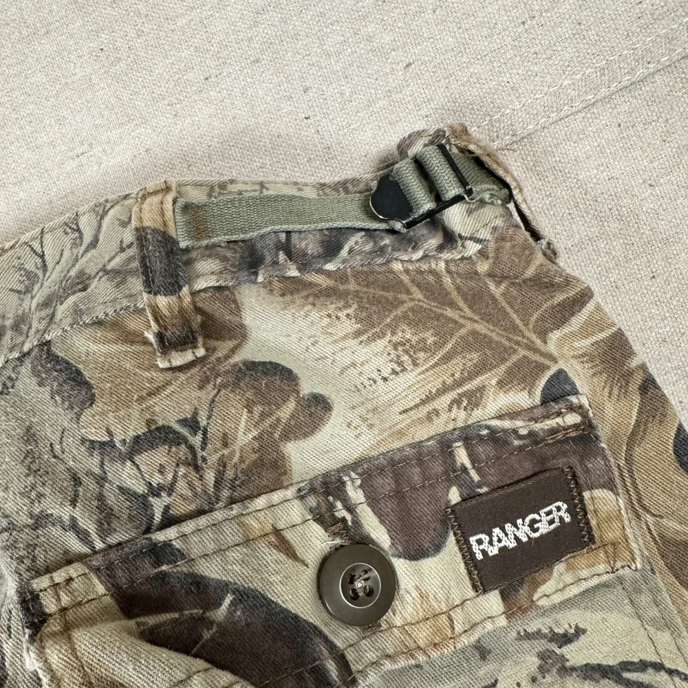Ranger Camo Cargo‎ Pants Mens Medium Leaf Print Utility Hunting Tactical